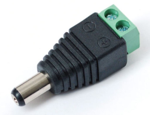 [MACHO] MACHO DE VOLTAJE DE TORNILLO, 3.5mm - COLOR VERDE